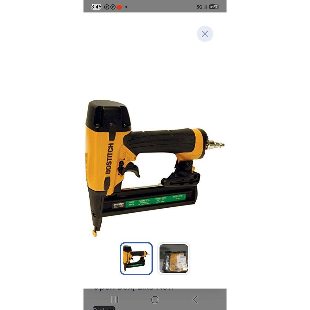 New Bostitch 1.5" 18-Ga Finish Staplerk- 1000 Staples, Automatic, Classic Style